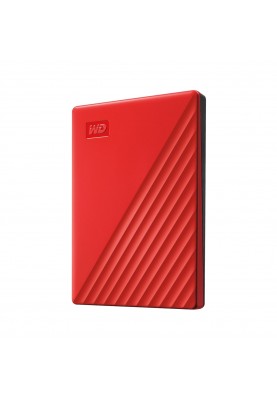 WD Портативний жорсткий диск 4TB USB 3.2 Gen 1 My Passport Червоний