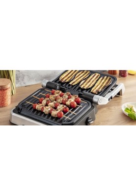 Tefal Гриль прижимний OptiGrill 4in1 Inox, 2100Вт, темп. режимів-4, з`ємні пластини, метал