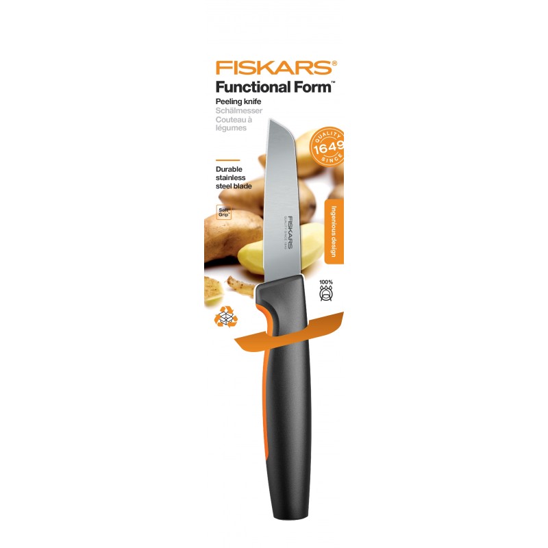 Fiskars Кухонний ніж для овочів прямий Functional Form, 8 см