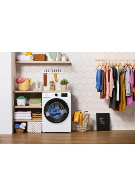 Gorenje Пральна машина фронтальна, 8кг, 1400, A+++, 46,5см, дисплей, інвертор, пара, Wi-Fi, білий