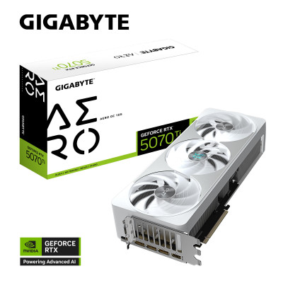 Gigabyte Відеокарта GeForce RTX 5070 Ti 16GB GDDR7 AERO OC