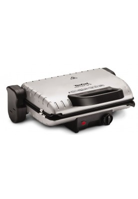 Tefal Гриль прижимний MinuteGrill 1600Вт, темп. режимів-3, з`ємні пластини, розкриття на 180°, метал