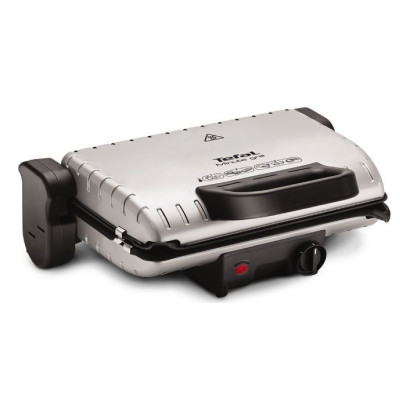 Tefal Гриль притискний MinuteGrill 1600Вт, темп. режимів-3, з'ємні пластини, розкриття на 180°, метал