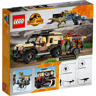 LEGO Конструктор Jurassic World Перевезення пірораптора та дилофозавра