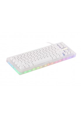 Akko Клавіатура механічна ACR Pro 68 68Key, CS Crystal, USB-A, Hot-swappable, EN/UKR, RGB, Білий