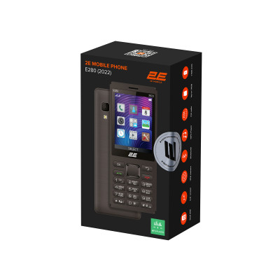 2E Мобільний телефон E280 2022 Dual SIM Black 2E Мобільний телефон E280 2022 Dual SIM Black