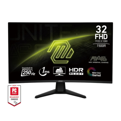 MSI Монітор 31.5" MAG 32C6X 2xHDMI, DP, Audio, VA, 250Hz, 1ms, sRGB 101%, CURVED, AdaptiveSync