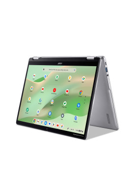 Acer Ноутбук Chromebook Spin CP314-2HN 14" WUXGA IPS Touch, Intel i3-N305, 8GB, F256GB, UMA, ChromeOS, сріблястий