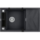 Deante Мийка кухонна Magnetic, граніт, прямокутник, з крилом, 820х500х219мм, чаша - 1, накладна, металічний графіт