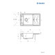 Deante Мийка кухонна Magnetic, граніт, прямокут., з крилом, 820х500х219мм, чаша - 1, накладна, антрацит