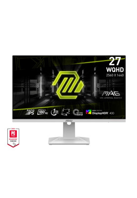 MSI Монітор 27" MAG 274QRFW 2xHDMI, DP, Audio, IPS, 2560x1440, 180Hz, 1ms, sRGB 123%, FreeSync, Pivot, HDR400, білий