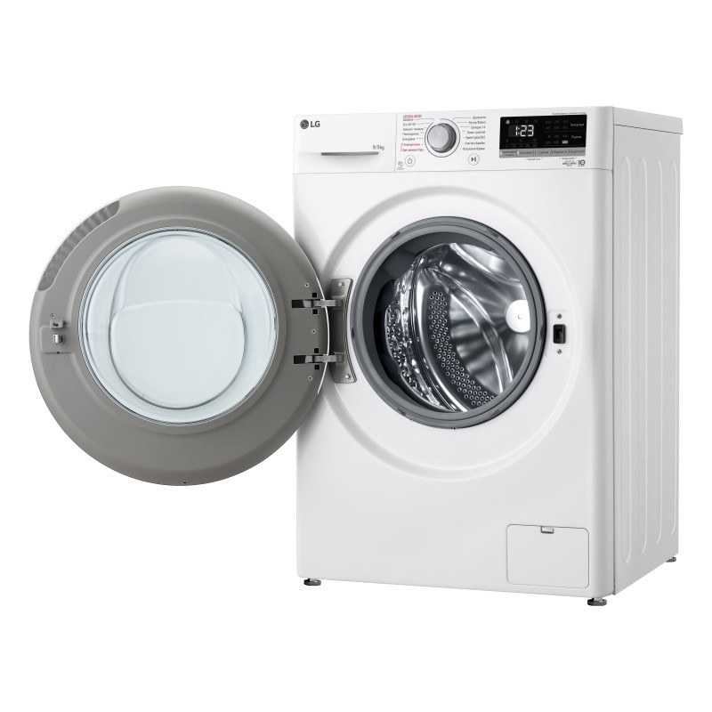 LG Прально-сушильна машина фронтальна, 9(5)кг, 1200, А, 48см, дисплей, пара, інвертор, білий