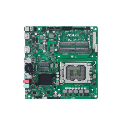 ASUS Материнська плата PRO H610T D4-CSM s1700 H610 2xDDR4 M.2 HDMI DP LVDS Thin mITX