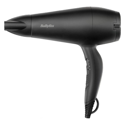 BaByliss Фен, 2000Вт, 2 режими, іонізація, хол. обдув, 2 насадки, чорний