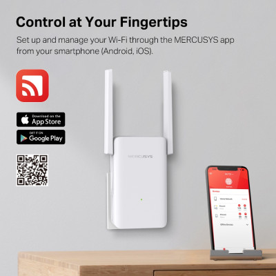 Mercusys Розширювач покриття WiFi ME70X AX1800, 1хGE LAN