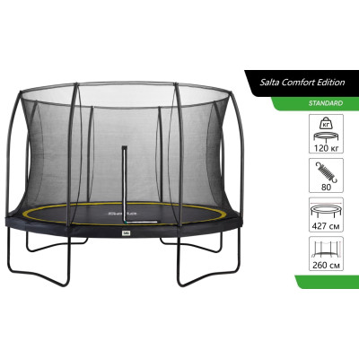 Salta Батут Comfort Edition круглий 427 см Black