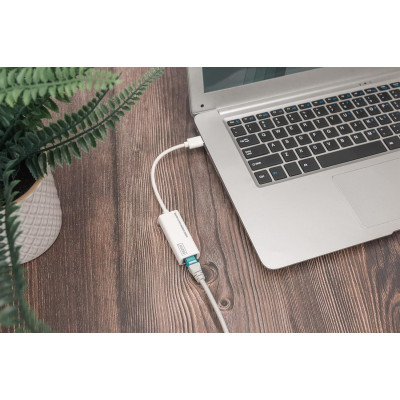 Digitus Адаптер USB 3.0 to Gigabit Ethernet, білий Digitus Адаптер USB 3.0 to Gigabit Ethernet, білий
