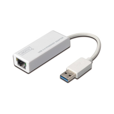 Digitus Адаптер USB 3.0 to Gigabit Ethernet, білий