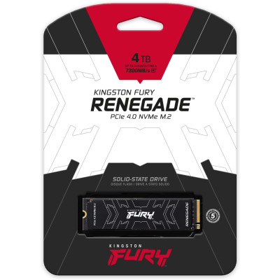 Kingston Твердотільний накопичувач SSD M.2 4TB Fury Renegade NVMe PCIe 4.0 4x 2280
