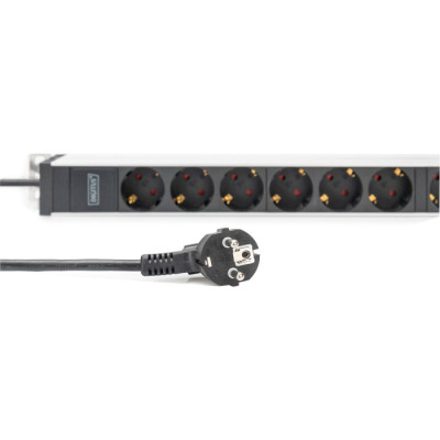 Digitus Пристрій розподілу електроживлення 0U, 12xSchuko, 16A, 250V, вилка Schuko