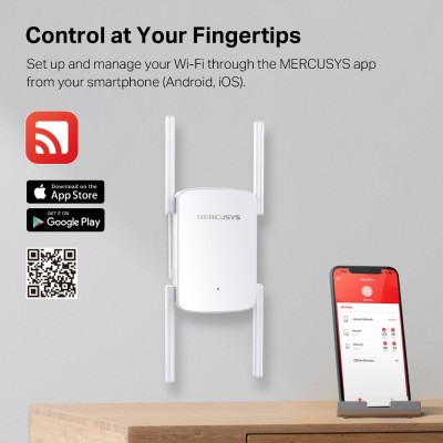 Mercusys Повторювач Wi-Fi сигналу ME50G AC1900 1хGE LAN ext.