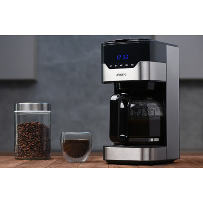 ARDESTO Кофеварка крапельна FCM-D3100, 1,5л, мелена, чорно-сріблястий
