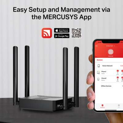 Mercusys Маршрутизатор MR62X AX1500, 2xGE LAN, 1xGE WAN, MESH