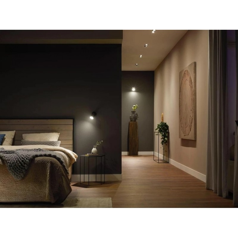 Philips Hue Лампа розумна GU10, 5W(50Вт), 2200K-6500K, Tunable white, ZigBee, Bluetooth, димування