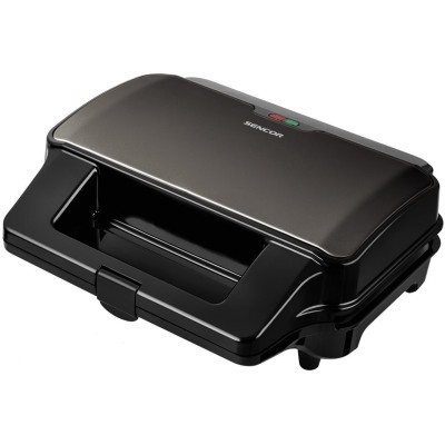 Sencor Мультимейкер, 900Вт, комплект-4 пластини, алюміній, корпус-нержав.сталь, пластик, чорний