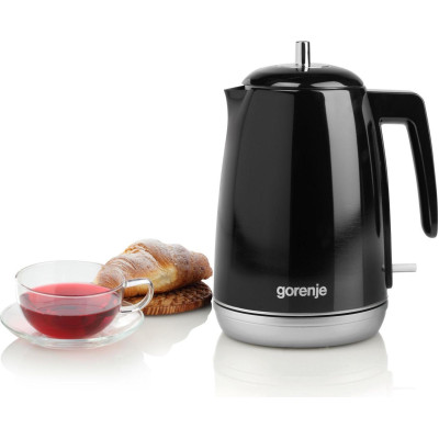 Gorenje Електрочайник 1.7л, Strix контроль, чорний