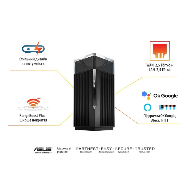 ASUS Маршрутизатор ZenWiFi Pro ET12 AXE11000 Wi-Fi6E 1PK