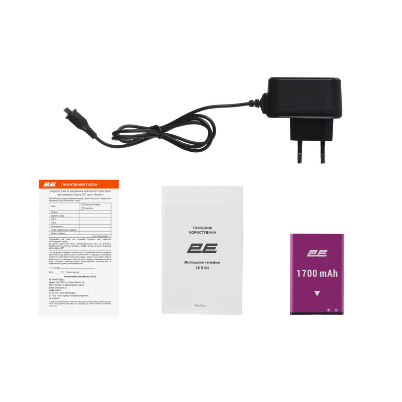 2E Мобільний телефон E182 2.4" 2SIM, 1700mAh, Чорний