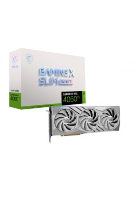 MSI Відеокарта GeForce RTX 4060 Ti 16GB GDDR6 GAMING X SLIM WHITE