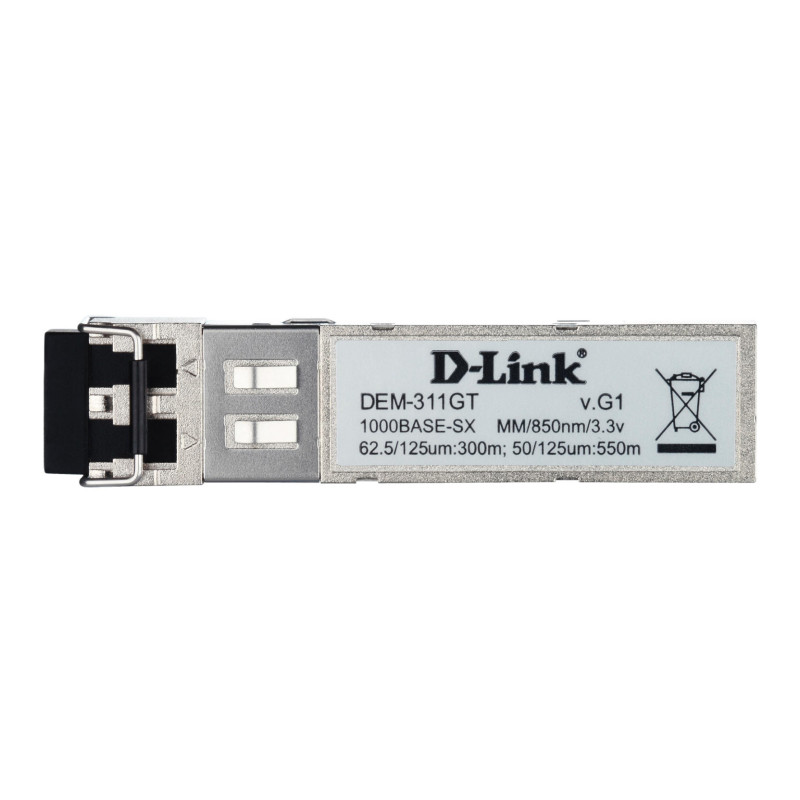D-Link Трансивер DEM-311GT SFP, 1x1000BaseSX, MM 550м, LC (10шт/уп)