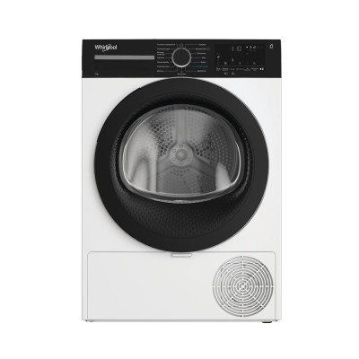 Whirlpool Сушильна машина Whirlpool тепловий насос, 7кг, A+++, 54,3см, дисплей, інвертор, люк чорний, білий