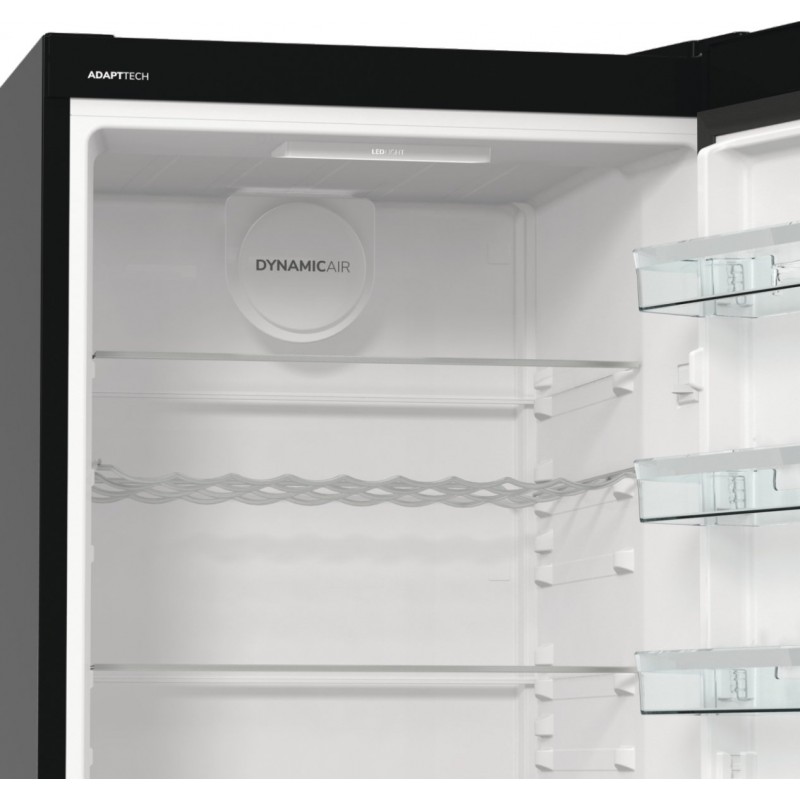 Gorenje Холодильна камера, 185x60х66, 398л, А++, дисплей, зона св-ті, чорний