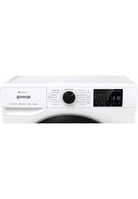 Gorenje Пральна машина фронтальна, 8кг, 1400, A+++, 55см, дисплей, інвертор, пара, Wi-Fi, білий