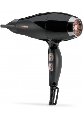 BaByliss Фен Air Power Pro, 2300Вт, 3 режими, дифузор, іоніз-я, хол. обдув, кераміка, чорно-рожевий