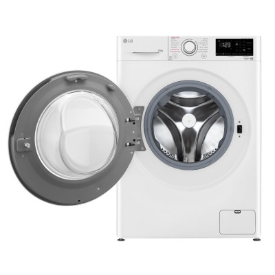 LG Пральна машина фронтальна, 8,5кг, 1200, A+++, 48см, дисплей, пара, інвертор, білий
