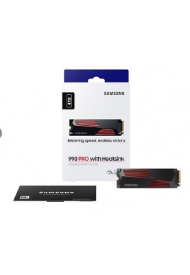 Samsung Накопичувач SSD Samsung M.2 4TB PCIe 4.0 990PRO + радіатор