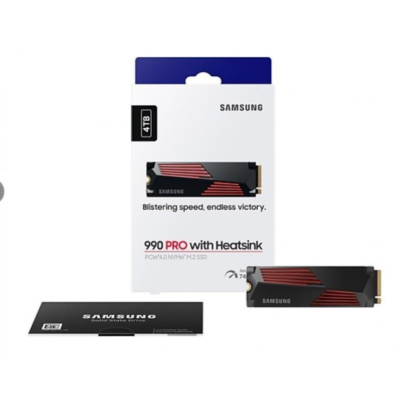 Samsung Накопичувач SSD Samsung M.2 4TB PCIe 4.0 990PRO + радіатор