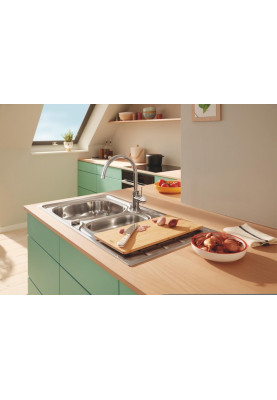 Grohe Змішувач для кухні QuickFix Start Classic, довж.виливу - 223мм, поворотний, 1важіль, хром