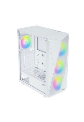 2E Gaming Корпус Aruba G3313W, без БЖ 1xUSB3.0, 2xUSB2.0, 5x120мм ARGB, VGA 300мм, LCS ready, HUB, TG Side Panel, ATX, білий