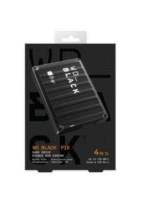 WD Портативний жорсткий диск 4TB USB 3.1 WD BLACK P10 Game Drive