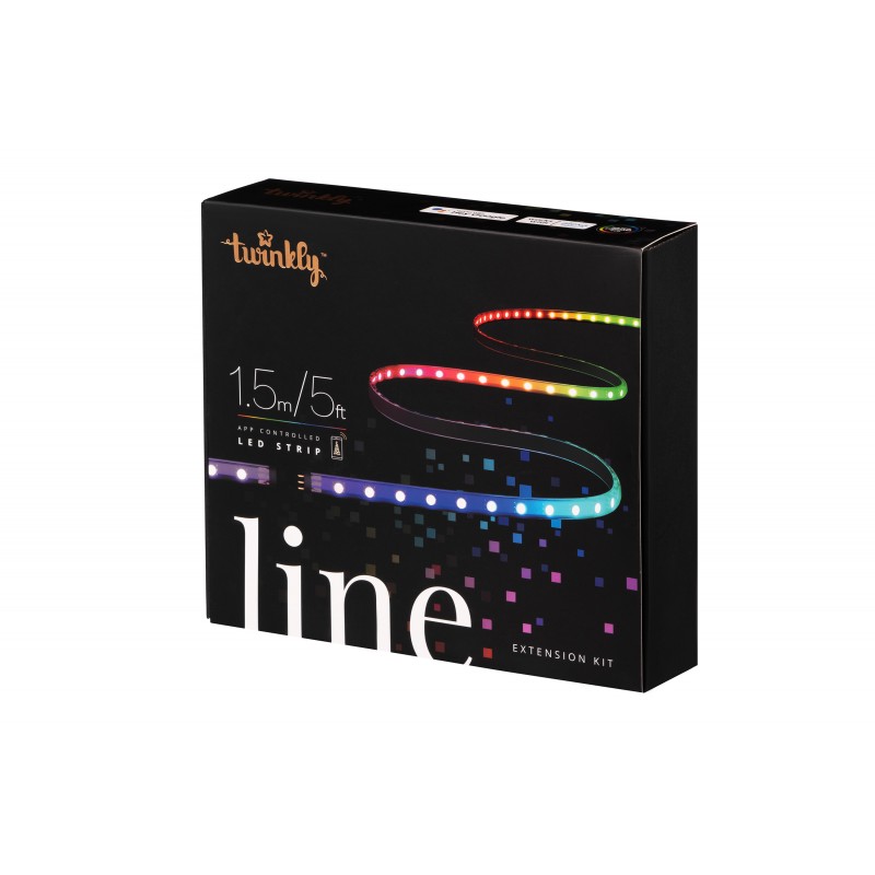 Twinkly Smart LED Twinkly Line RGB, підсвічування плюс 1,5м, Gen II, IP20, кабель чорний
