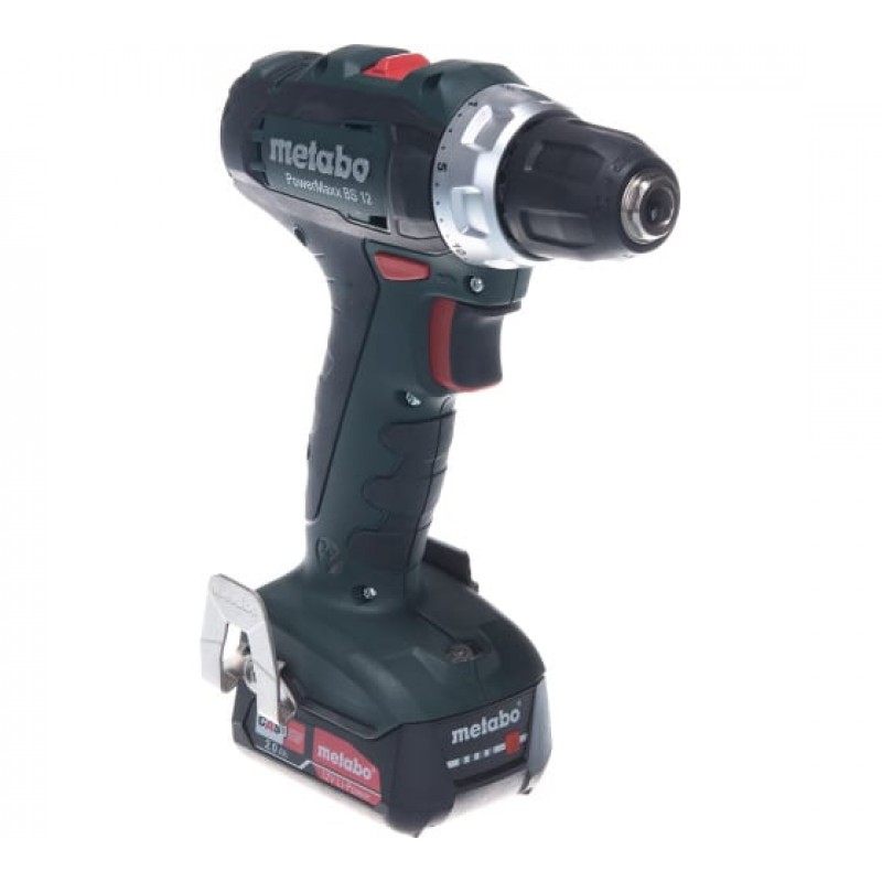 Metabo Шуруповерт-дриль PowerMaxx BS 12 - 2х2.0Аг (Slide-in), ЗП SC-30, кейс МС05, 12В