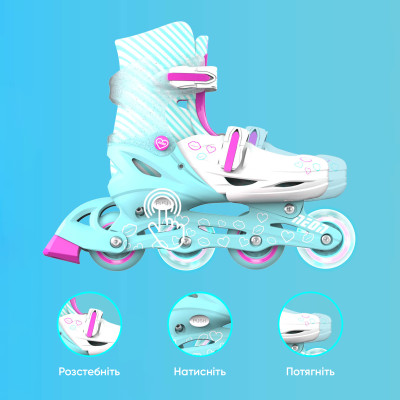 NEON Ролики Inline Skates Бірюзовий (Розмір 30-33)