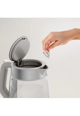 Tefal Електрочайник Glass Kettle 1.7л, скло, з підсвіткою, сріблясто-сірий