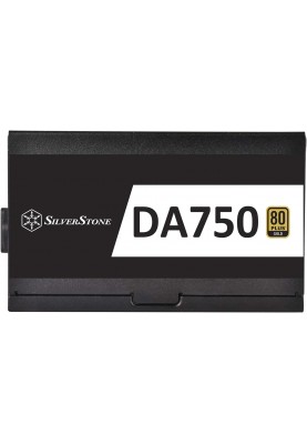 SilverStone Блок живлення Decathlon (750W), >90%, 80+ Gold, 120мм, 1xMB, 24pin(20+4), 2xCPU 8pin(4+4), 6xMolex, 8xSATA, 4xPCIe 8pin(6+2),Fully modul