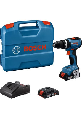 Bosch Шурупокрут-дриль акумуляторний GSB 18V-65 18В 2х2А·год 31·65Нм 0-2100об·хв ЗП GAL18V-20 кейс 1.12кг